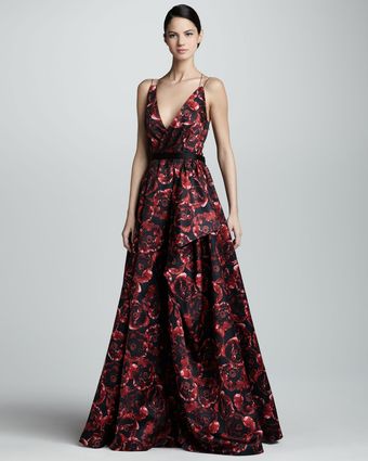 Jason Wu Printed Silk Ball Gown  - Lyst