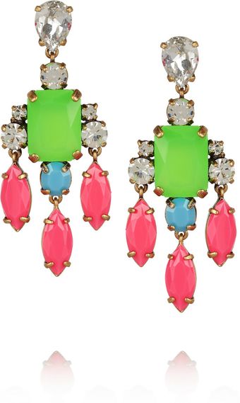 J.Crew Collage Crystal Drop Earrings - Lyst