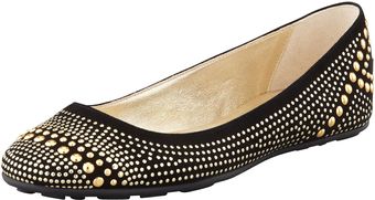 Jimmy Choo Welda Studded Ballerina Flat Black - Lyst