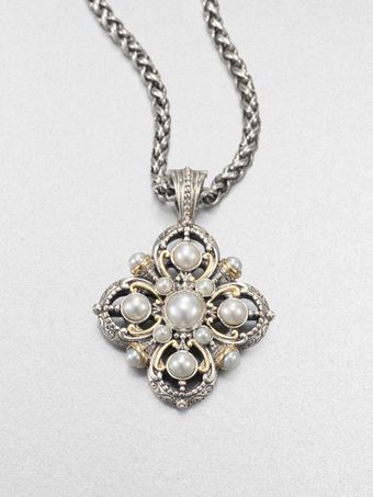 Konstantino Cultured Pearl Sterling Silver and 18k Yellow Gold Enhancer - Lyst