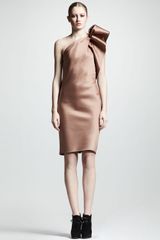 Lanvin One Shoulder Duchess Satin Dress