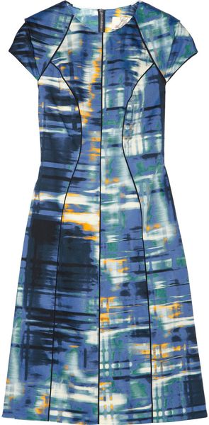 Lela Rose Printed Cottonblend Dress - Lyst