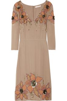 Matthew Williamson Embellished Appliquéd Silk Dress - Lyst