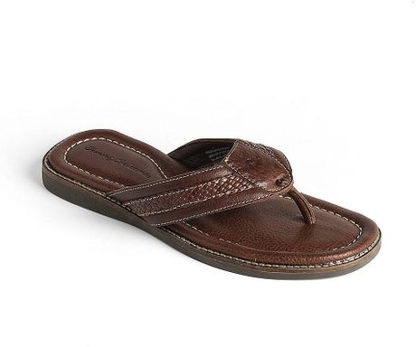 sandals bahama tommy thong leather anchors away brown