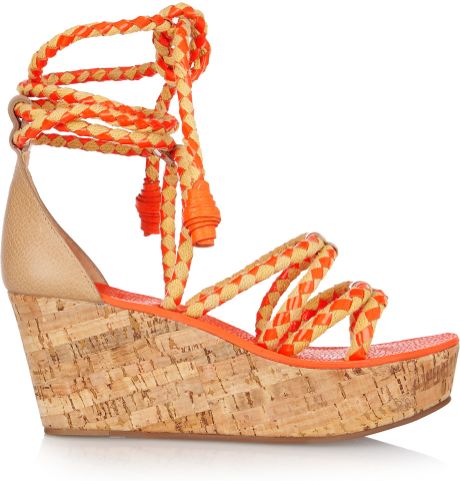tory burch orange heels