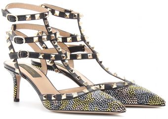 Valentino Rockstud Camouflage Kitten Heel Pumps - Lyst