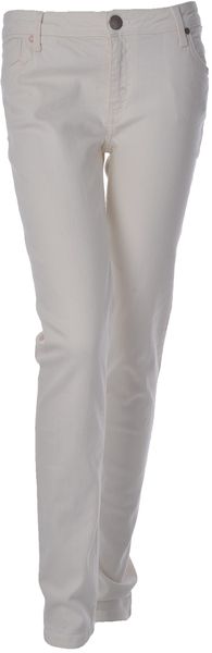 Victoria Beckham Power Skinny Jeans in Ivory - Lyst