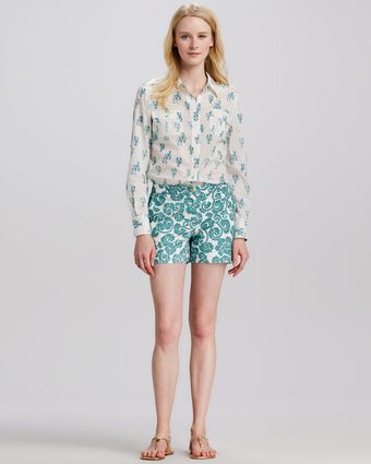 Tory Burch Gabriel Paisley Print Shorts - Lyst