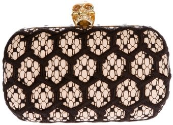 Alexander McQueen Skull Honeycomb Clutch - Lyst