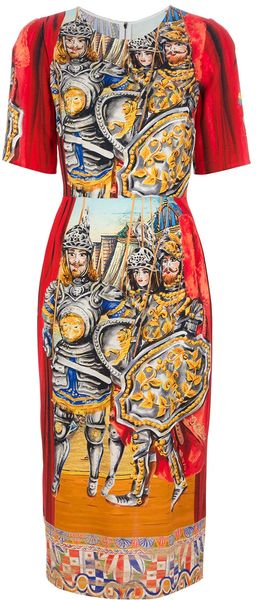 Dolce & Gabbana Sicilian Shift Dress - Lyst