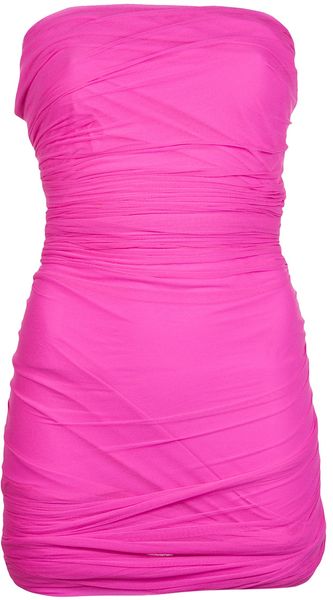 DSquared2 Tulle Strapless Dress - Lyst