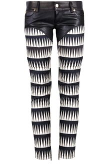 Fausto Puglisi Lambskin Panel Trouser - Lyst