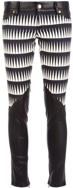 Fausto Puglisi Lambskin Panel Trousers - Lyst