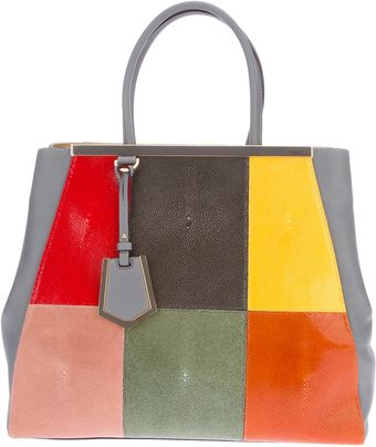 Fendi 2jour Patchwork Tote - Lyst