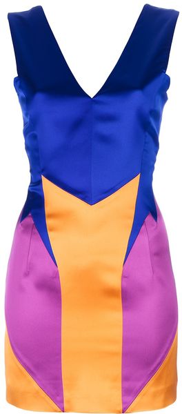 Frankie Morello Fitted Geometric Print Dress - Lyst