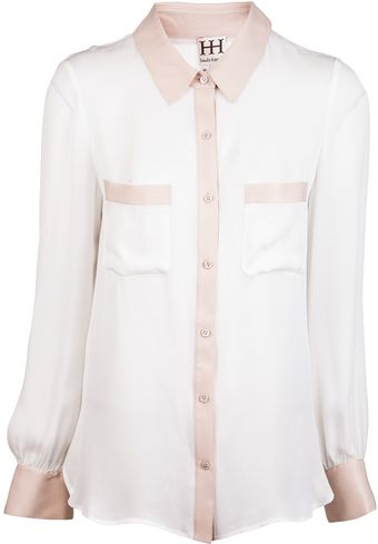 Haute Hippie Colorblock Blouse - Lyst