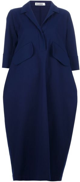 Jil Sander Voluminous Shirt Dress - Lyst