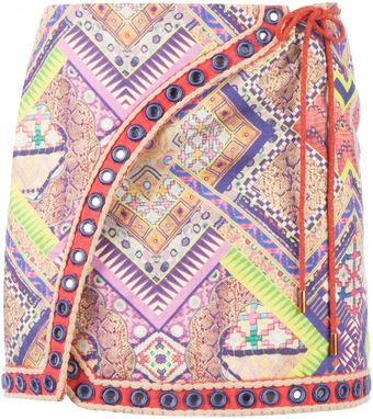 Matthew Williamson Embroidered Mini Skirt - Lyst