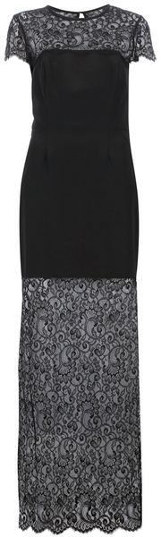 Nicole Miller Lace Evening Dress - Lyst