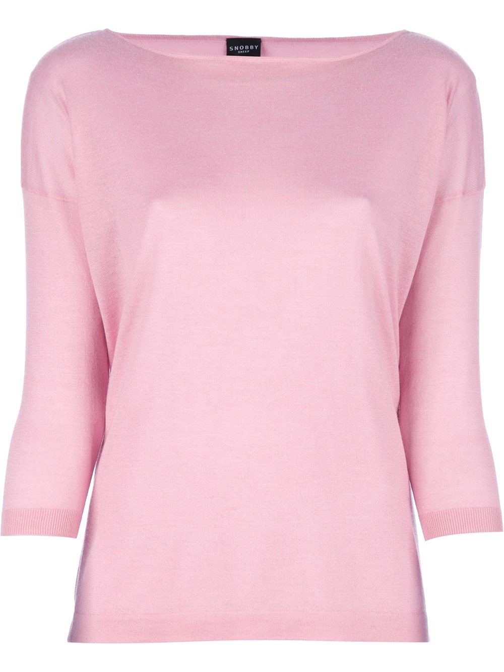 Snobby Sheep Boat Neck Sweater in Pink | Lyst