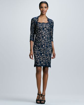 Tadashi Shoji Threequarter Cocktail Dress - Lyst