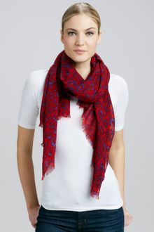 Tory Burch Leopardprint Scarf - Lyst