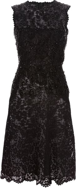 Valentino Beaded Lace Dress - Lyst