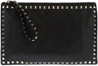 Valentino Rock Stud Clutch - Lyst