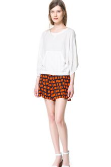Zara Retro Printed Shorts - Lyst