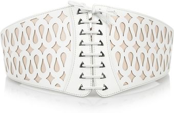 Alaïa Lasercut Leather Corset Belt - Lyst