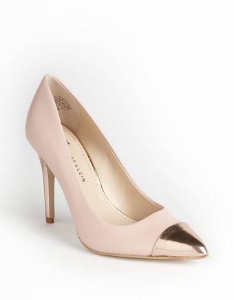 Anne Klein Wrenn Leather Metallic Accent Pumps - Lyst