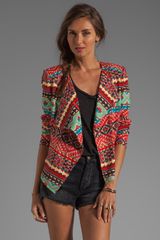  Printed Jacket in Saffron Combo