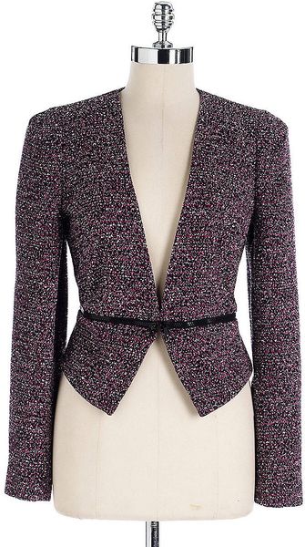 Calvin Klein Tweed Convertible Jacket - Lyst