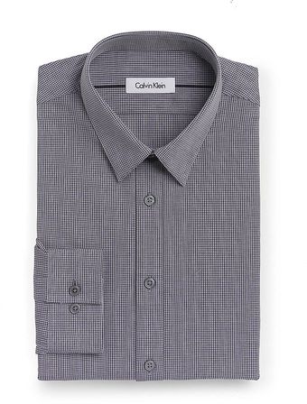 Calvin Klein Micro Check Dress Shirt - Lyst