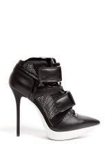 DKNY Black Pulse Mesh and Leather High Top Platforms