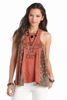 Free People Graphic Tank Top with Printed Insets - Lyst