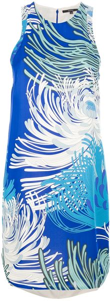 Gucci Floral Print Sleeveless Dress - Lyst