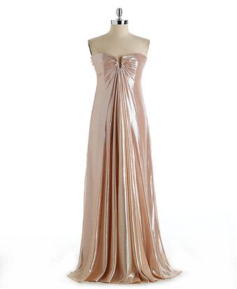 Nicole Miller Strapless Metallic Gown - Lyst