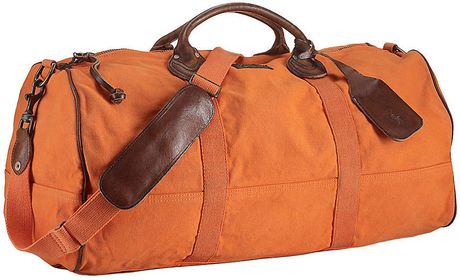 Polo Ralph Lauren Canvas Bedford Duffle Bag in Orange for Men | Lyst