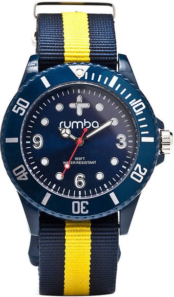 Rumbatime Blue and Yellow Round Watch - Lyst