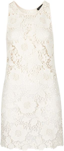 Topshop Cream Guipure Vest Cover Up - Lyst