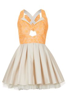 Topshop Tan Dress By Jones and Jones - Lyst