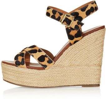 Topshop Whispered Cross Over Wedges - Lyst