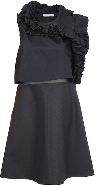 Chloé Ruffled Duallayer Dress - Lyst