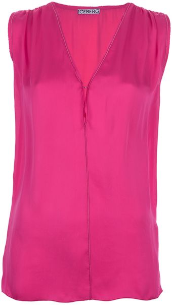 Iceberg V Neck Blouse - Lyst