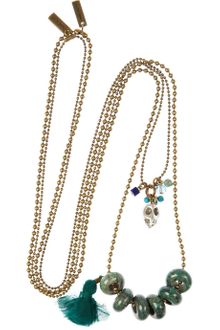 Isabel Marant Set Of Two Brass Necklaces - Lyst