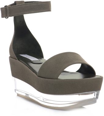Stella McCartney Canvas and Persepx Flatform Shoes - Lyst
