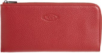 Tod's Zip Around Boarding Pass Wallet - Lyst