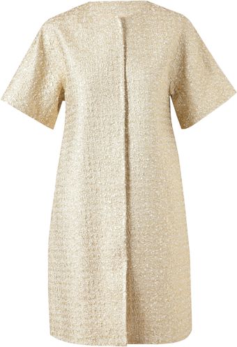 Giambattista Valli Woven Lurex Collarless Coat - Lyst