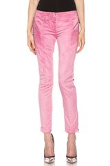 Pierre Balmain Biker Pants in Pink
